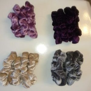 12 Velvet srunchies